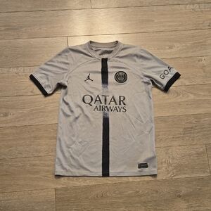 Jordan x PSG Kylian Mbappe Gray Soccer Jersey